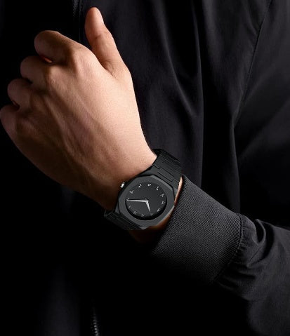 AUREX™ Shadow Edition – Montre Noire Minimaliste pour Homme