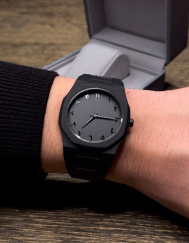 AUREX™ Shadow Edition – Montre Noire Minimaliste pour Homme