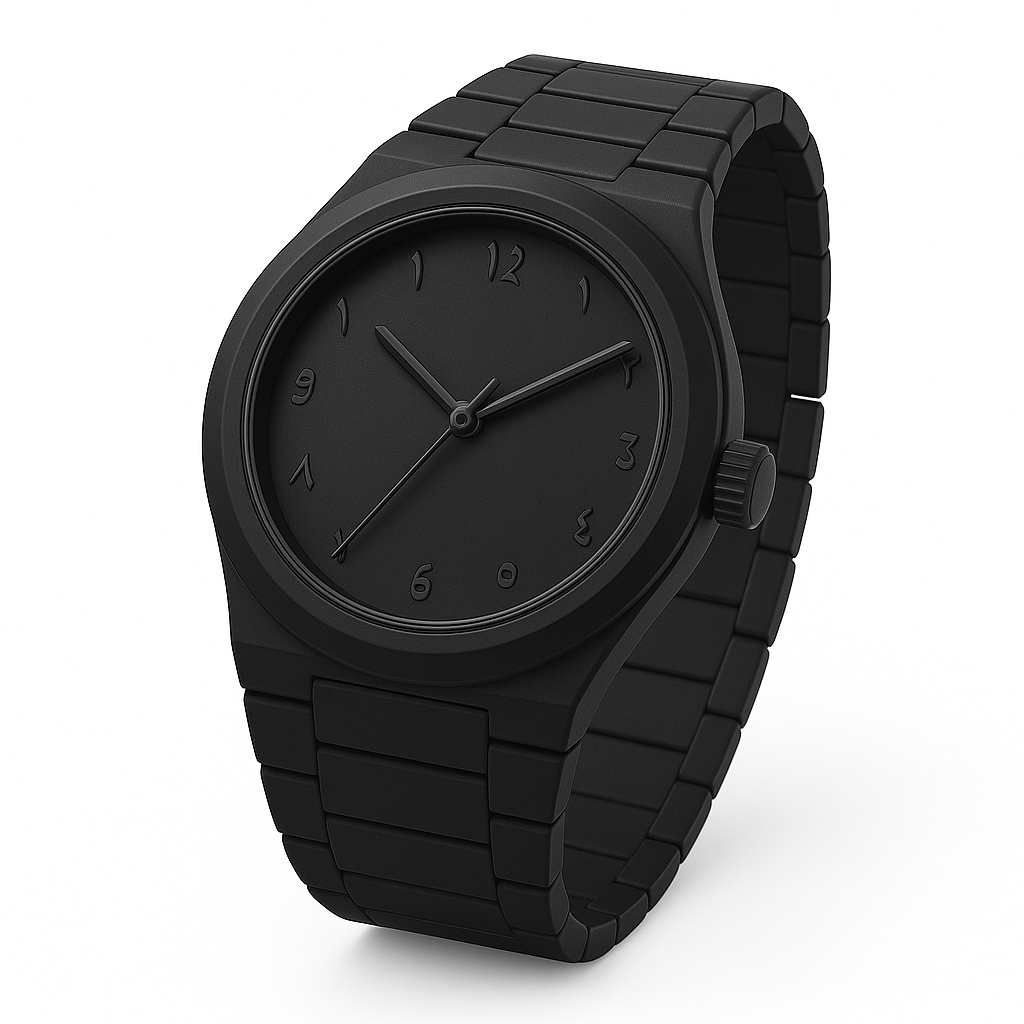 AUREX™ Shadow Edition – Montre Noire Minimaliste pour Homme