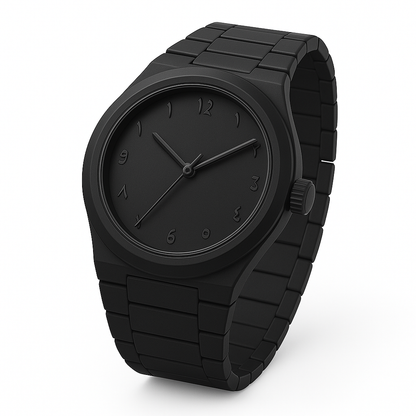 AUREX™ Shadow Edition – Montre Noire Minimaliste pour Homme